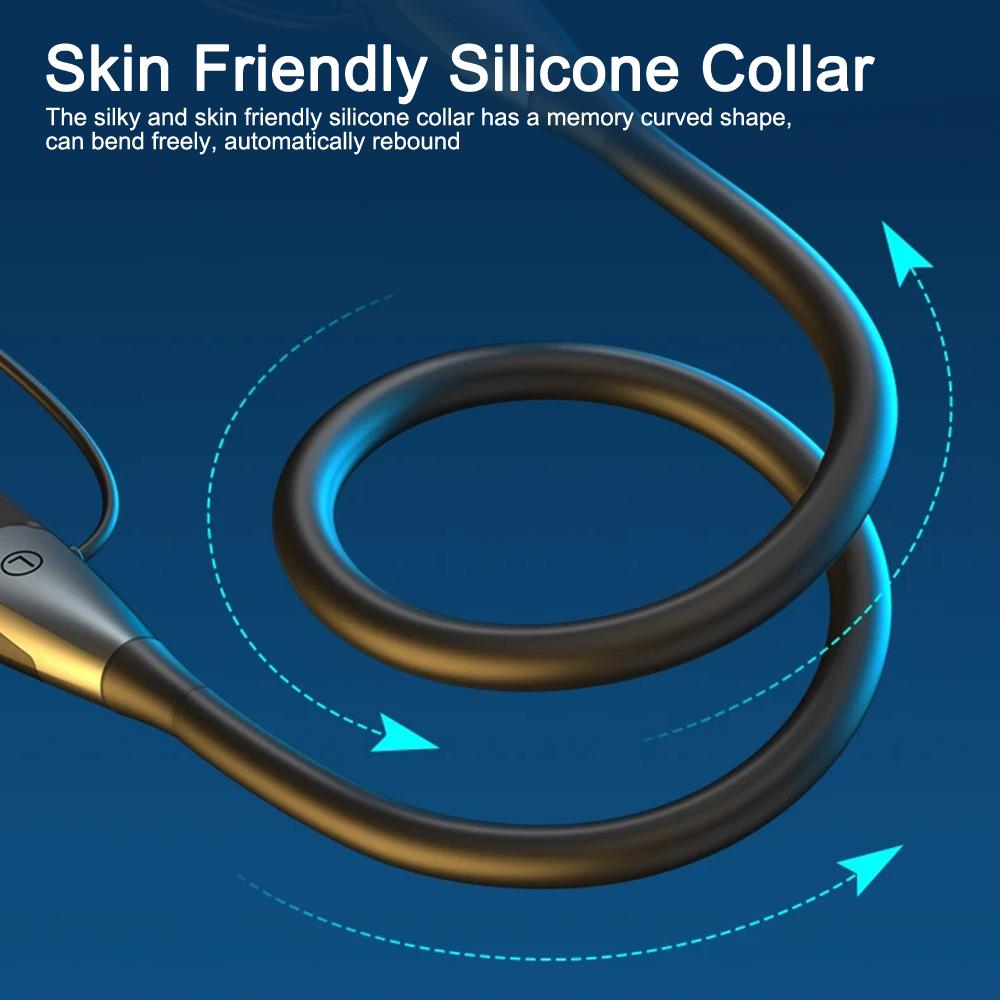 60 Hours Playback Wireless Bluetooth 5.3 Headphones Neckband Bass Stereo Sports Waterproof Headphones with Microphone