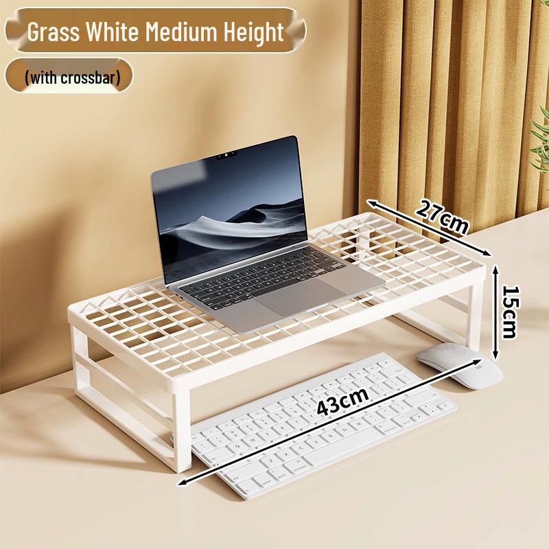 Cooled Laptop & Monitor Stand: Ergonomic Desk Riser with Suspended Bracket for Home Office