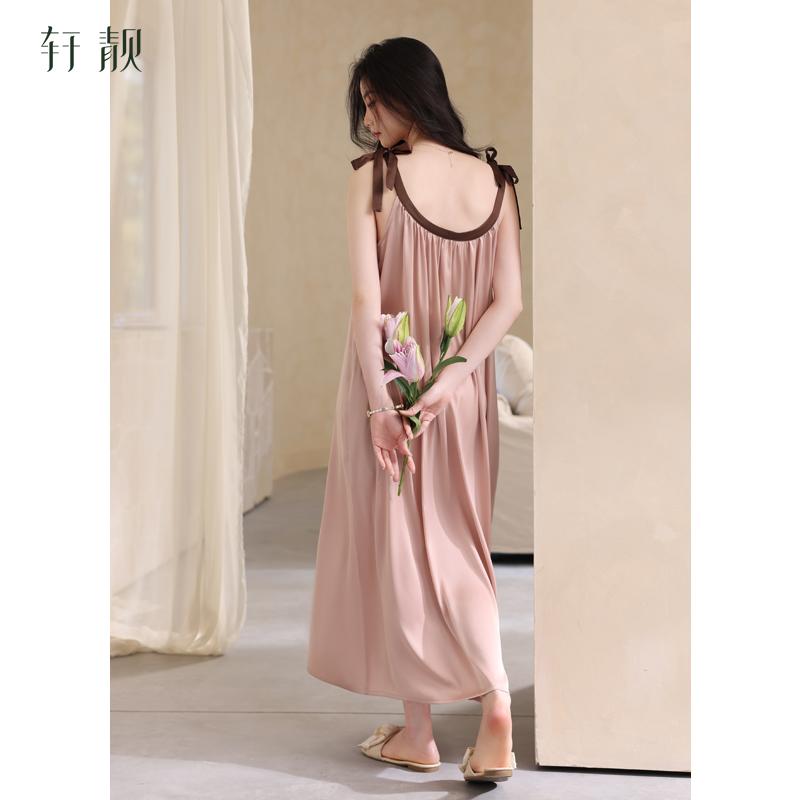 Xuan Liang sexy nightgown women's summer ice silk suspender super long skirt 2026 new high-end pajama home wear