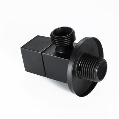 Massives Messing, Chromfarbe, schwarze Farbe, Dreieckventil, Badezimmerzubehör, 1/2 x 1/2 Suqare WC-Eckventil