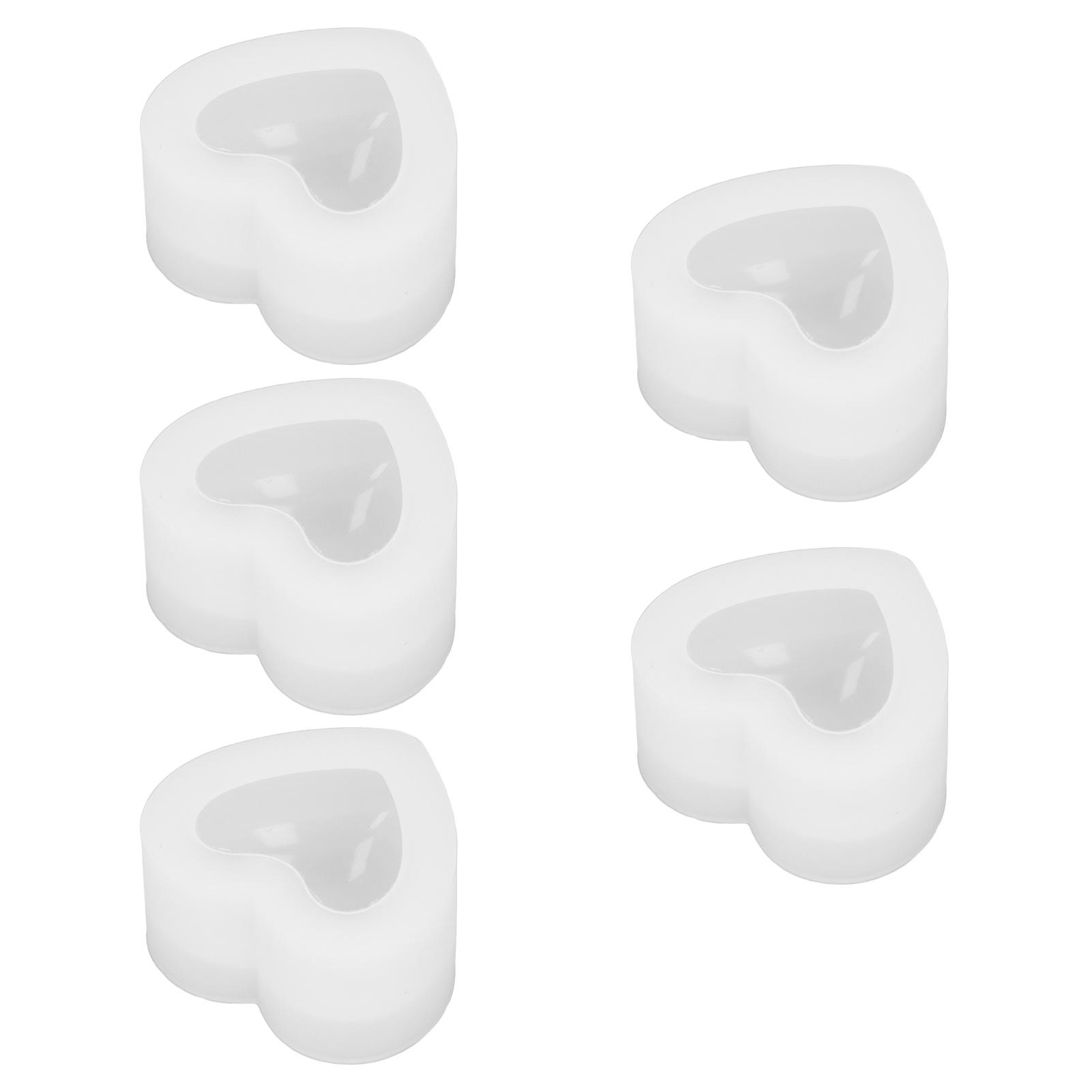 

5 шт. 3D Love Heart силиконовая форма устойчивая к высоким температурам легко извлекаемая эластичная мыльная силиконовая форма