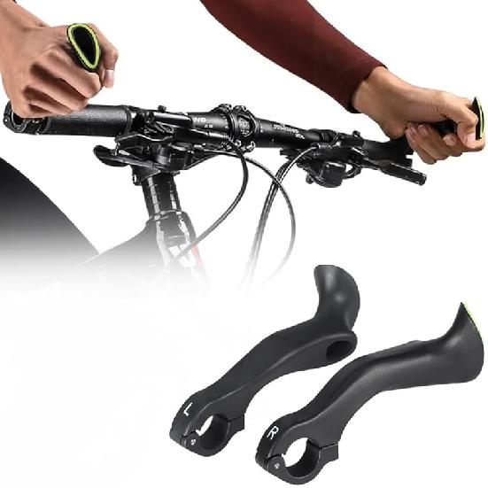 Bike Handlebar Ends Ergonomic No-Slip MTB Mountain Bike Road Cross-Country Bicycle Handlebar Extender Bar Ends Suitable For 21.8-22.8Mm Handlebar