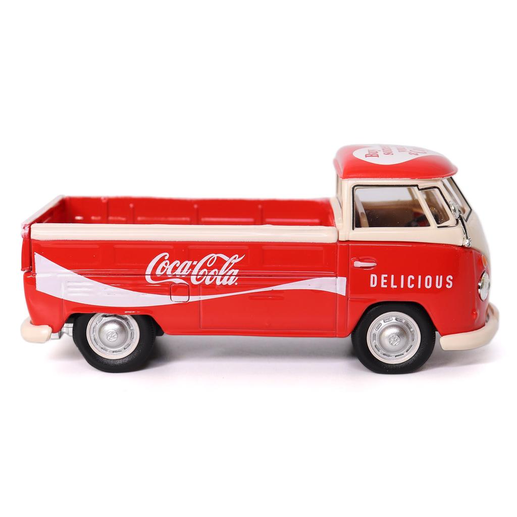 Motor City Classics Diecast Collection 1962 Volkswagen Cargo Van Red White Diecast Scale Model 432201 Officially Licensed Coca-Cola 143