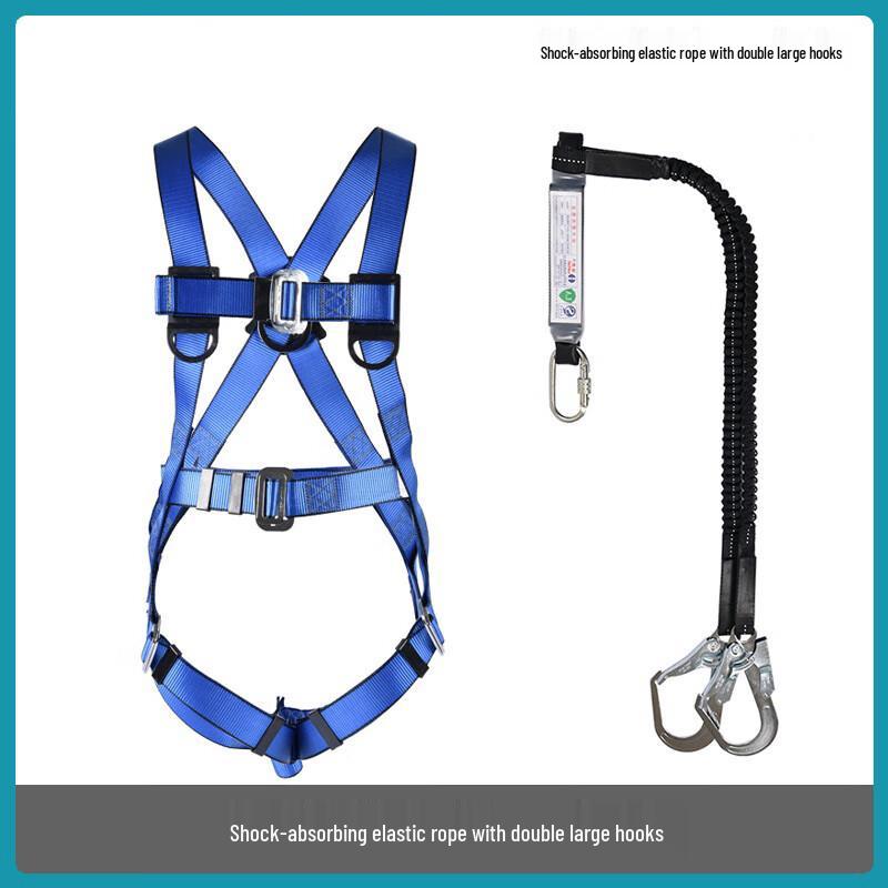 

Full Body Fall Protection Safety Harness Double Large Hooks