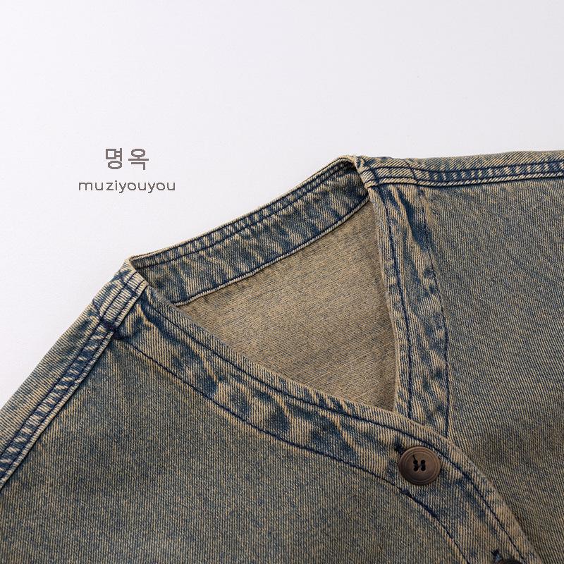 Kids Fashion Denim Jacket For Boys And Girls Casual Children Outerwear