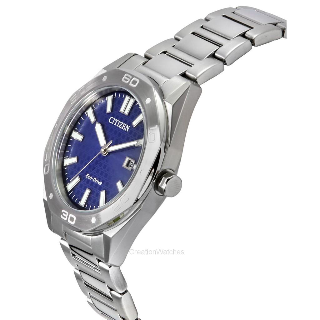 Citizen Eco-Drive Stainless Steel Blue Dial BM7630-80L 100M Men's Watch