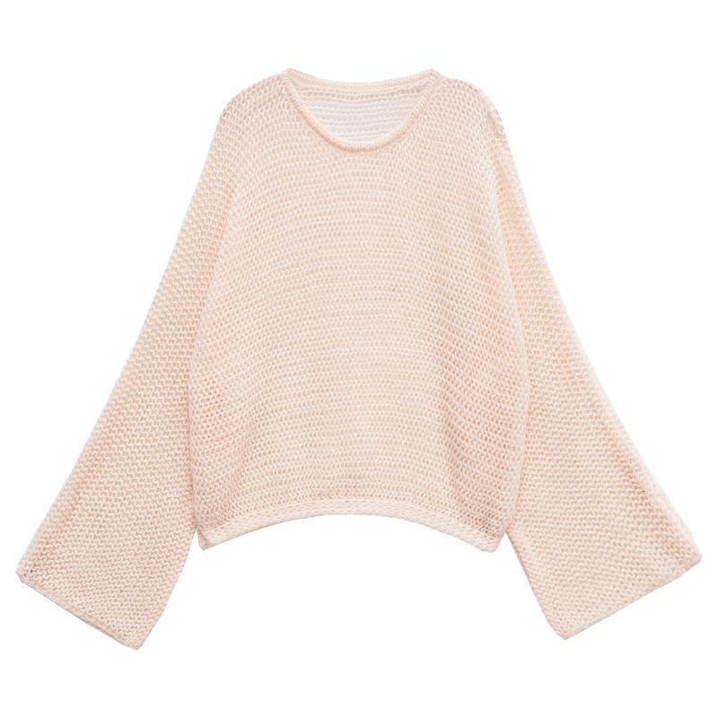 Zaprha 2025 Summer New Western Style Commuter Casual All-matching Loose Round Neck Long Sleeve Knit 5755049