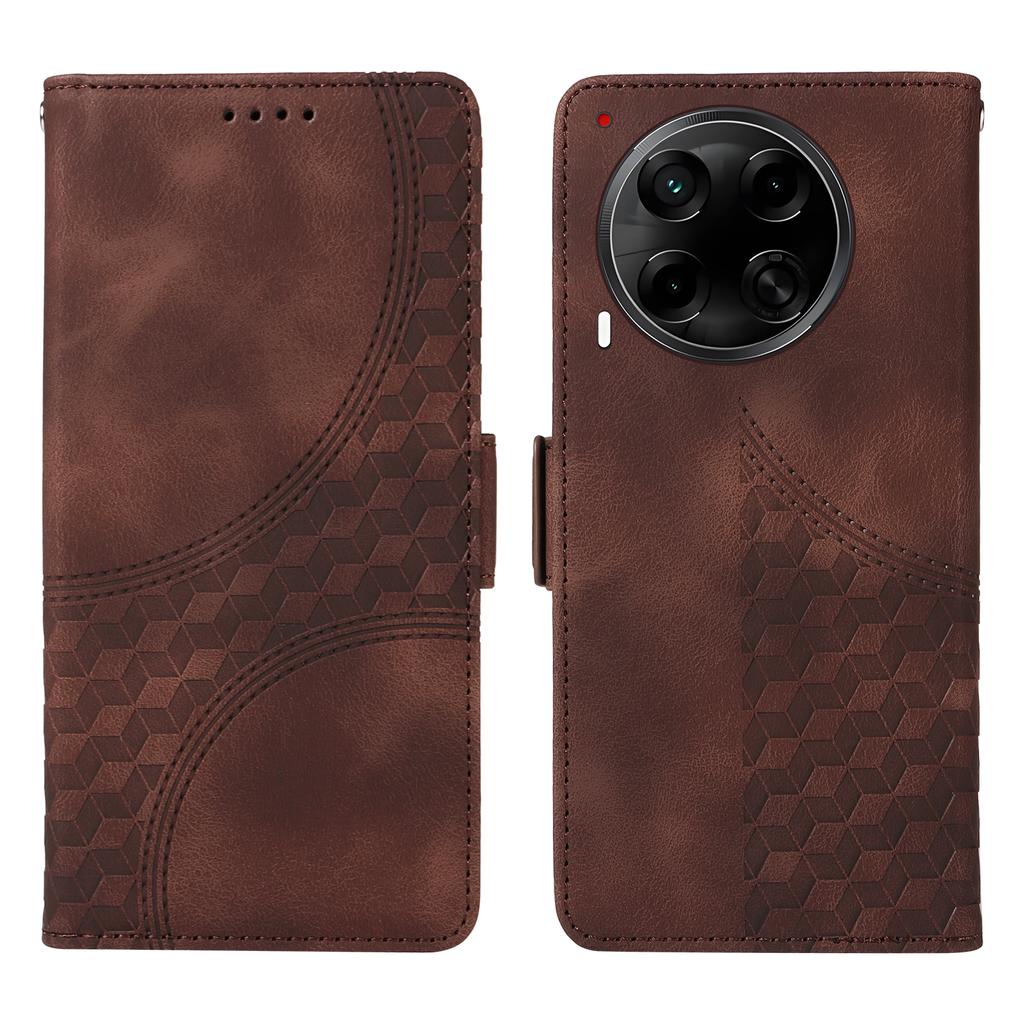 For TECNO Camon 30S Pro 4G/Camon 30S 4G Case PU Leather Phone Cover Rhombus Starry Imprinted