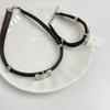 Black leather butterfly choker necklace women's neck strap light luxury niche high sense Spice girl versatile neck chain accessories tide