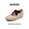 Augustine Ballet Single Shoes Women's 2025 New Summer Mary Jane Wear Flat Sandals Late Evening Wind Small Leather Shoes