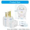 Heavy Duty Replacement Connectors 125V 15A NEMA 5-15P Waterproof PVC Shell Adjustable Cable Clamp System