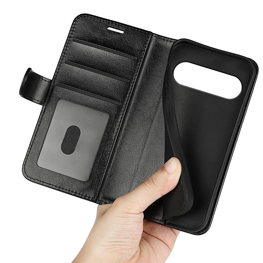 For Google Pixel 9/Pixel 9 Pro Case Crazy Horse Texture TPU+PU Leather Wallet Flip Phone Cover