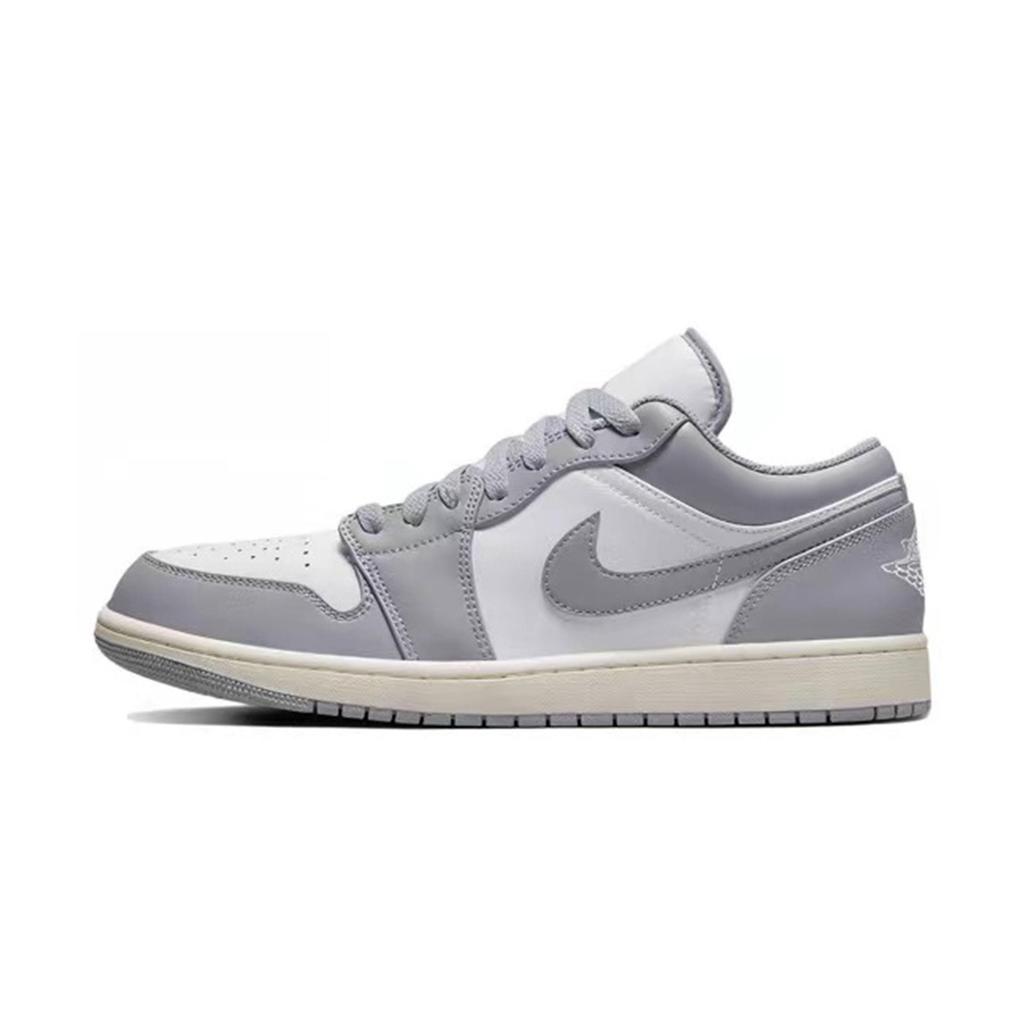 Jordan Air Jordan 1 Understated Old Money Style Low top Vintage Basketball Shoes Men's White Blue 553558-053(Team196-)