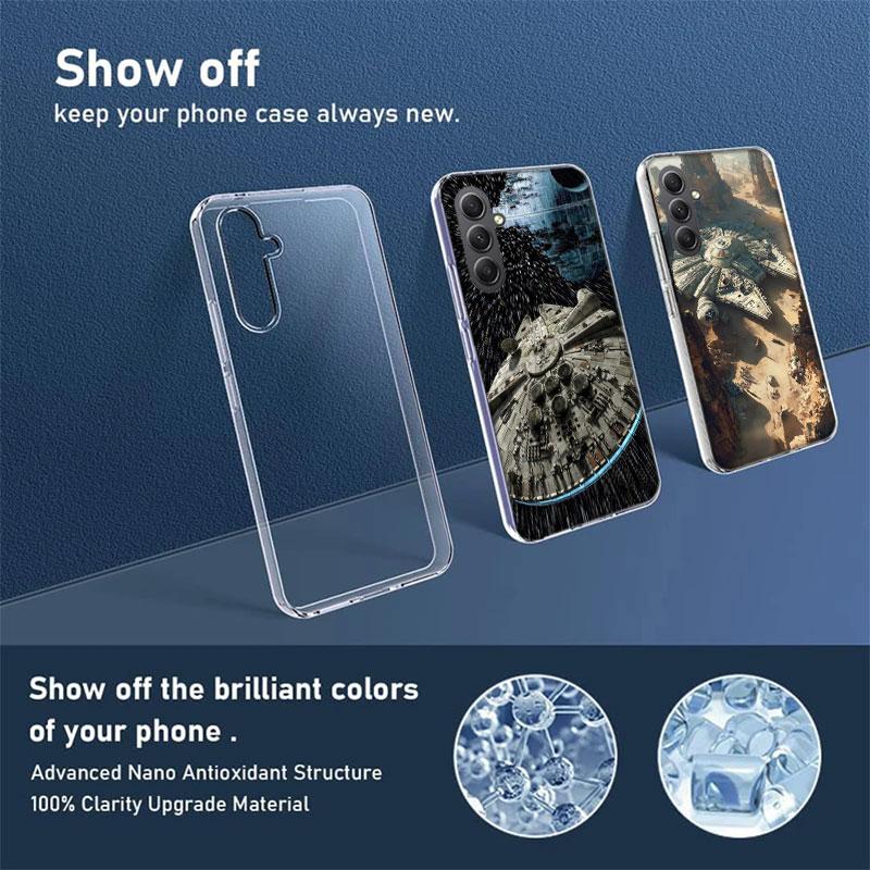 Millennium Falcon In Space Phone Case for Samsung A16 A26 A36 A56 A17 A37 A57 A07 A06 A02S A03 A04S A05S Galaxy Note 20 10 A50S