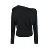 Womens Off Shoulder Knit Sweater 2026 Fall Relaxed Slim Fit Long Sleeve Top