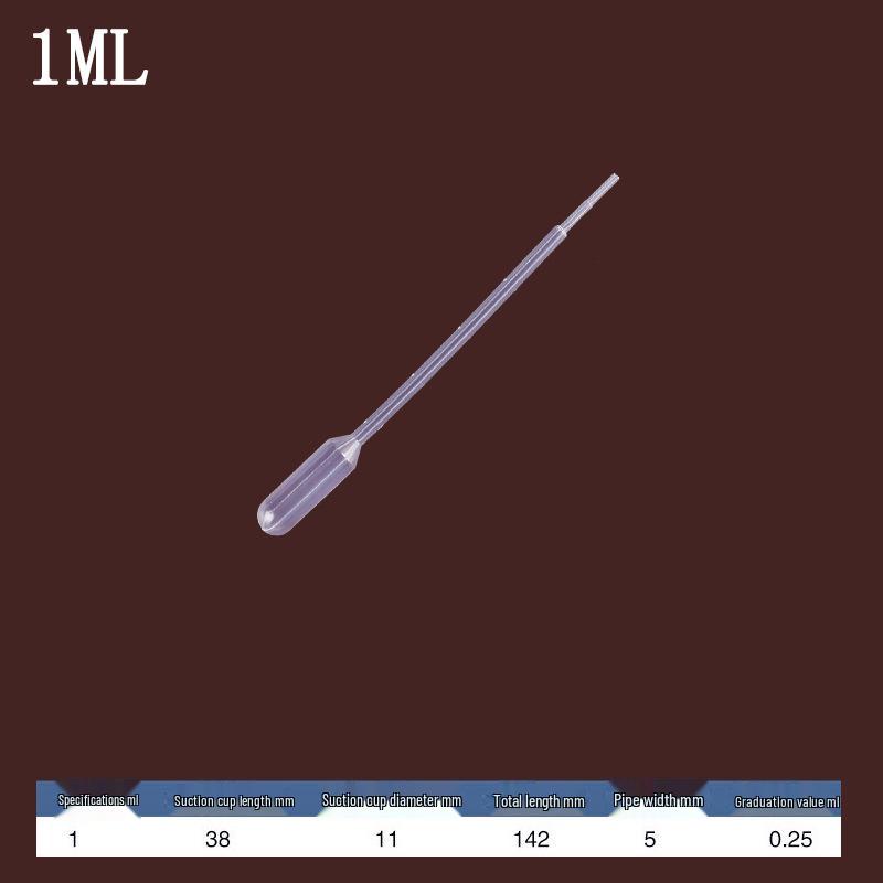 Clear Scale Disposable Plastic Pipette: Resilient Pasteur Transfer Sampling Tube