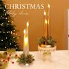 Christmas Candle Ornament: Desktop Decoration Holder with Night Light