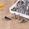 55-Piece Stainless Steel Piping Tip Set for Cakes - Various Shapes