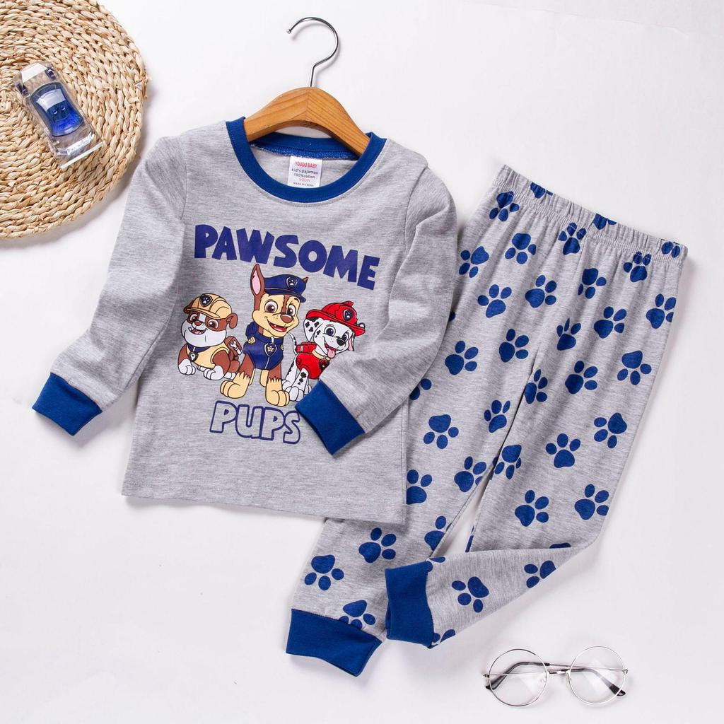 Set Pigiama a Manica Lunga con Stampa Paw Patrol per Bambini - Modelli Autunnali e Primaverili