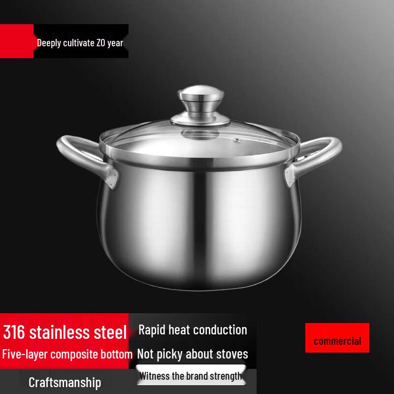 Sule 316 Stainless Steel Multi-Function Soup Pot, 24CM