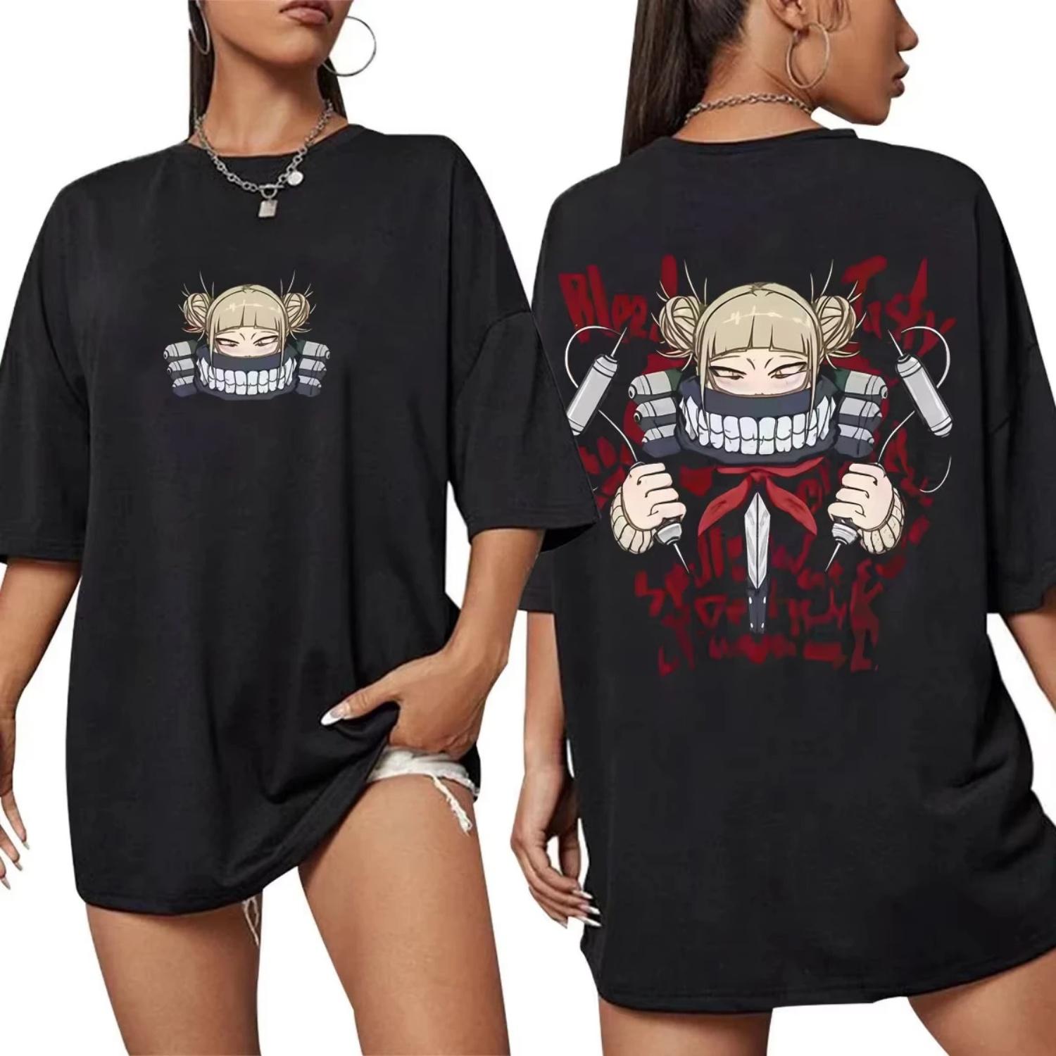 

Japanese Anime My Hero Academia Print T-shirt Cute Kawaii Himiko Toga Graphic Y2K T Shirts Men Women Cartoon Manga Cosplay Top XXXXXL різнокольоровий