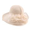 New Organza Knitted Bucket Hat Ladies Mother Summer Vacation Sun Protection Beach Hat Outdoor Shade Basin Hat
