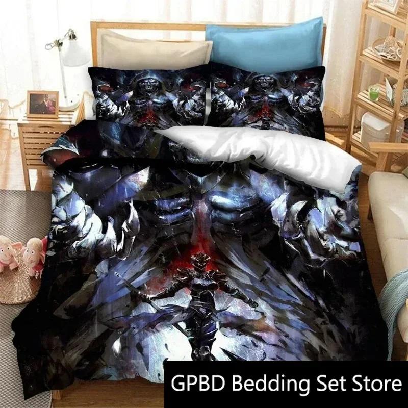 3D Print Anime Overlord Bedding Set Double Twin King Duvet Cover Comforter Pillowcase Boys Girls Adults Bedroom