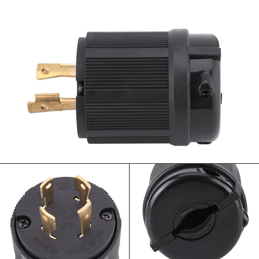 Lock Plug 30A 125V - 250V 4 - Prong Anti - Loosening Generator Plug L14 - 30P for Connecting To a Generator