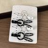 4pcs/set Geometric Hairpins Barrettes Black White Color Polka Dot Hair Clips  For Women