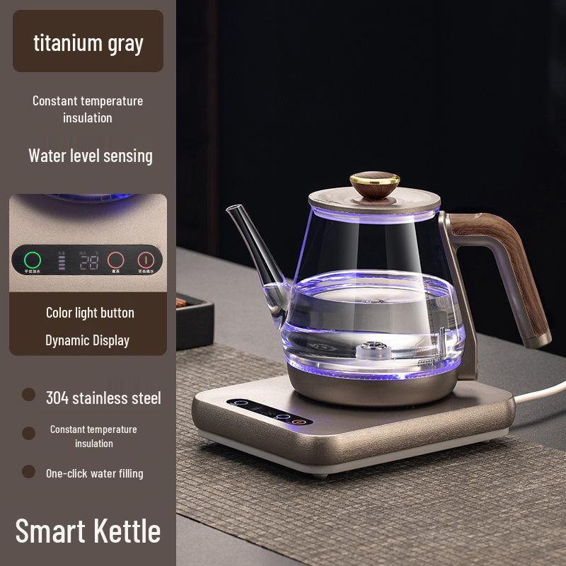 Fully Automatic Smart Glass Electric Kettle with Constant Temperature, Bottom Water Filling, and One-Button Fast Boil, 1350W.