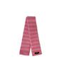 KOOKEESEE Hairy Stripe Knit Scarf (Pink/Coral)