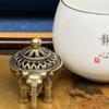 Creative Metal Mini Aromatherapy Furnace, Home Indoor Zen Tea Ceremony Decoration, Elephant Shape Small Incense Burner, 4CM, 1Pc