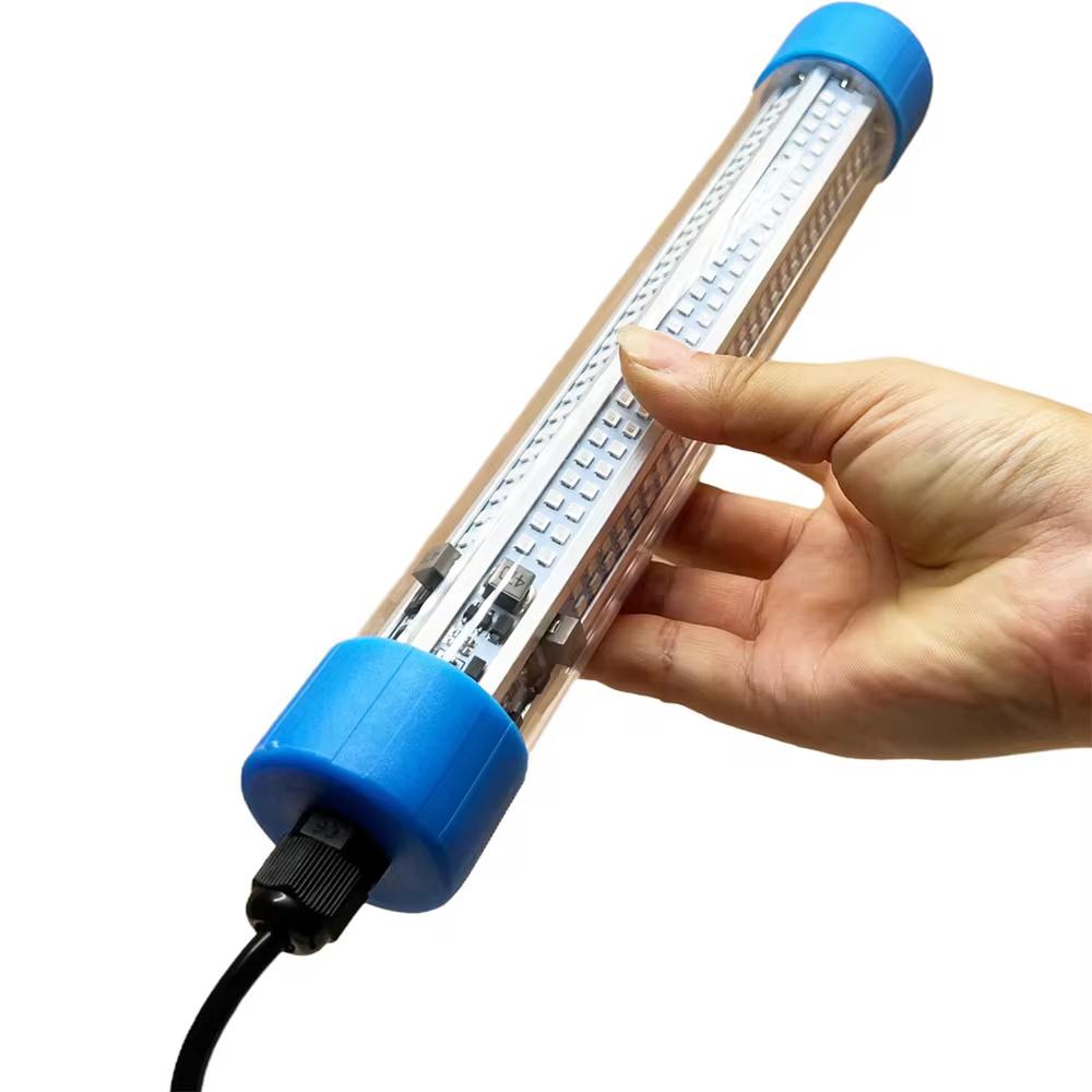 5M LED Dalgalı Balıkçılık Işığı Derin Suya İndirilebilir Sualtı Balık Çekici Yem Bulucu Lamba 50W 12-24V Kalamar Çekici Lamba IP68