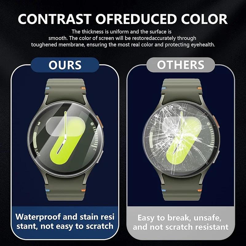 Tempered Glass Screen Protectors for Samsung Galaxy Watch 7 40mm 44mm 47mm Smartwatch HD Clear Protective Film for Galaxy Watch7