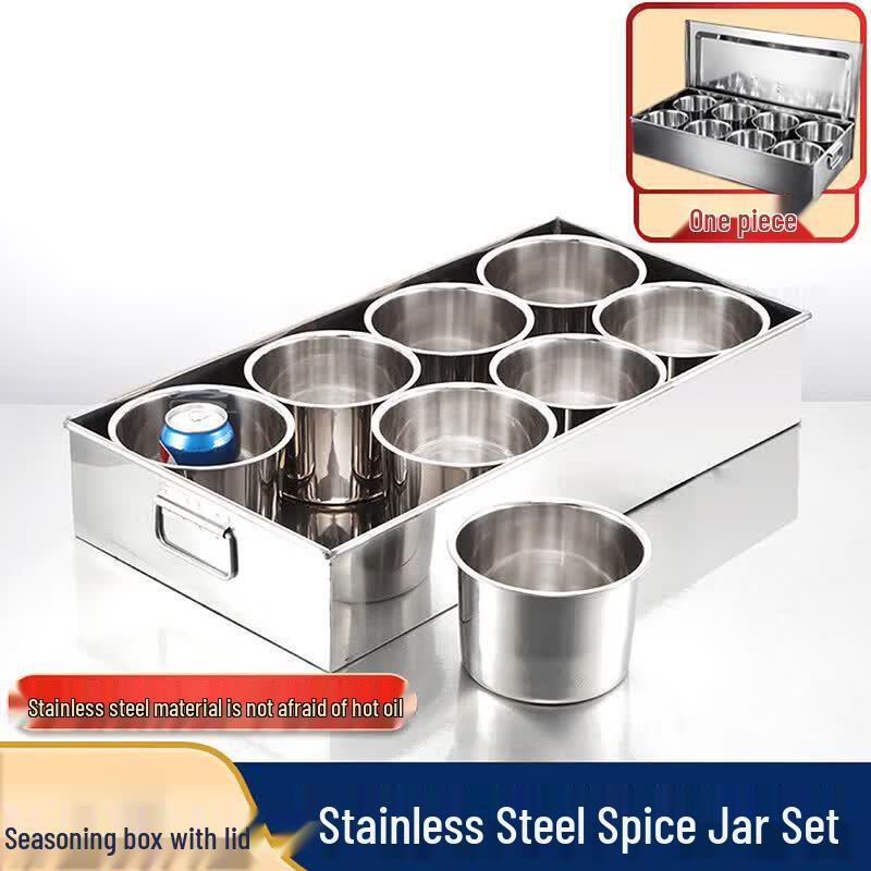 Lingfu Chuan Handheld 8-Compartment Seasoning Jar Set