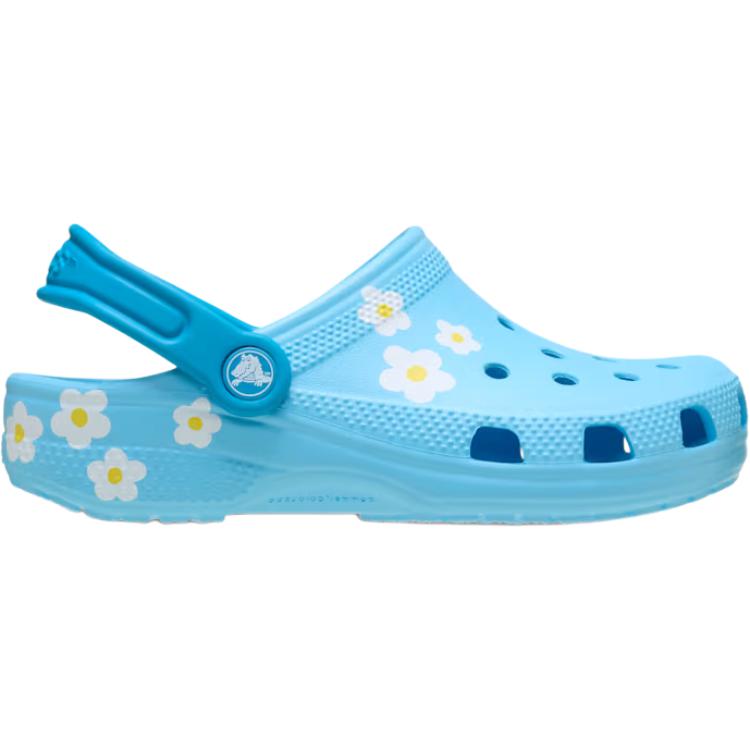 Crocs Classic Daisy Clog Comfortable Versatile Slip-Resistant Durable Low-Top Sandals Kids clogs Blue 211257-4WD