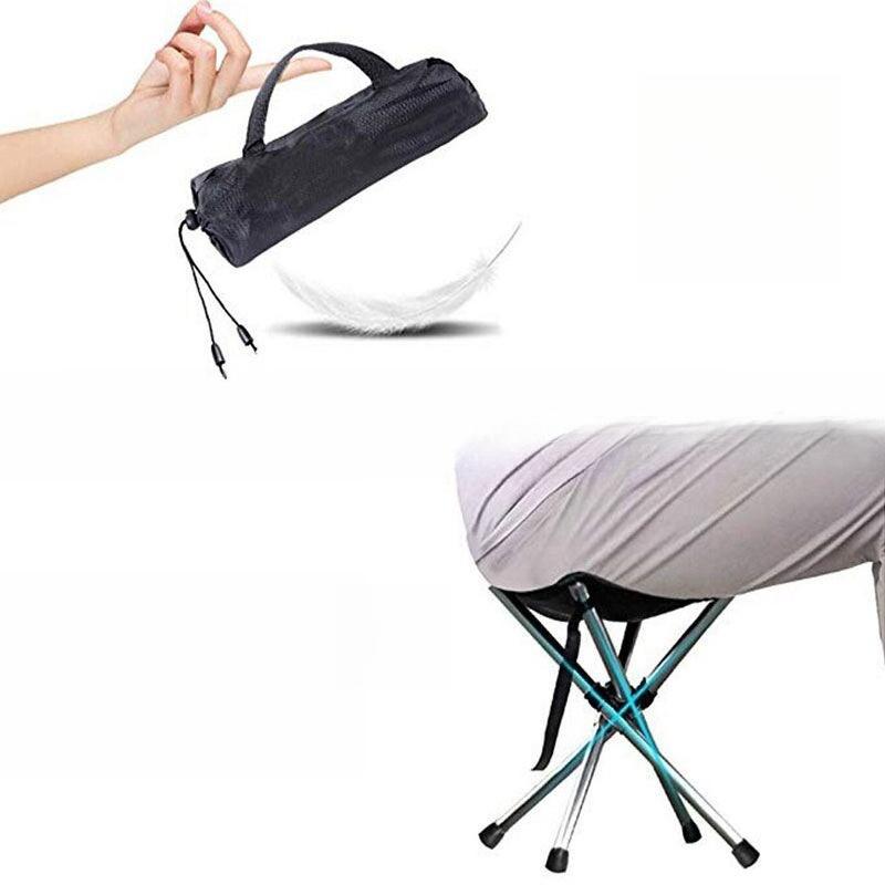 Outdoor Teleskop Klapphocker Tragbarer Klappstuhl Leichter Edelstahl Angelstuhl Mini Pony Hocker