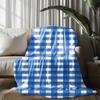 Blue And White Check Microfiber Flannel Cover Blanket Bedroom Living Room Sofa Soft And Comfortable Home Decoration