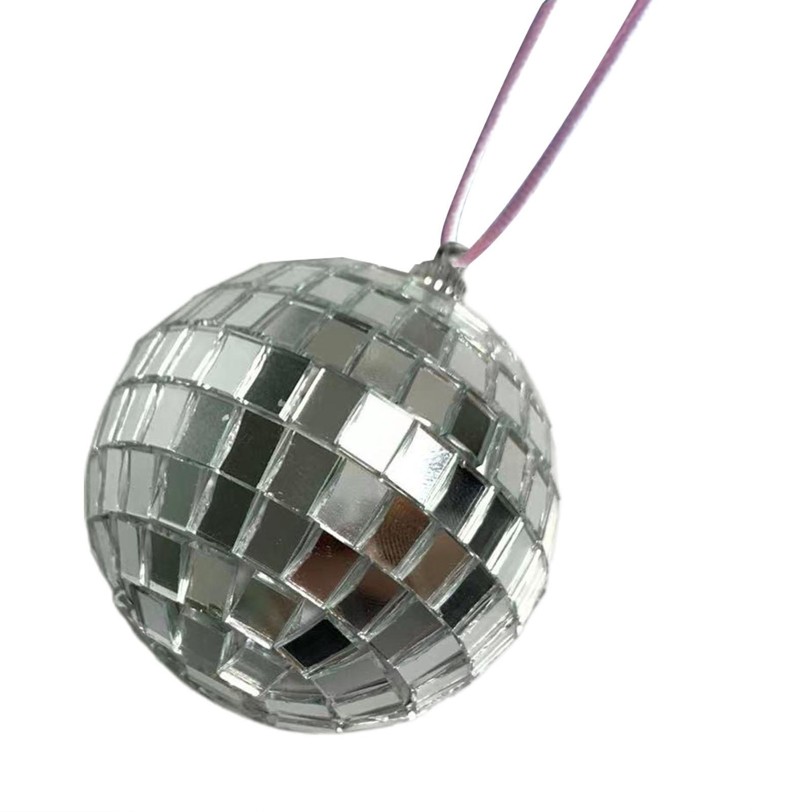

Disco Balls Car Rearview Mirror Pendant Durable Globe Ball Rhinestone Pendant for Home Party Supplies and Accessories срібний