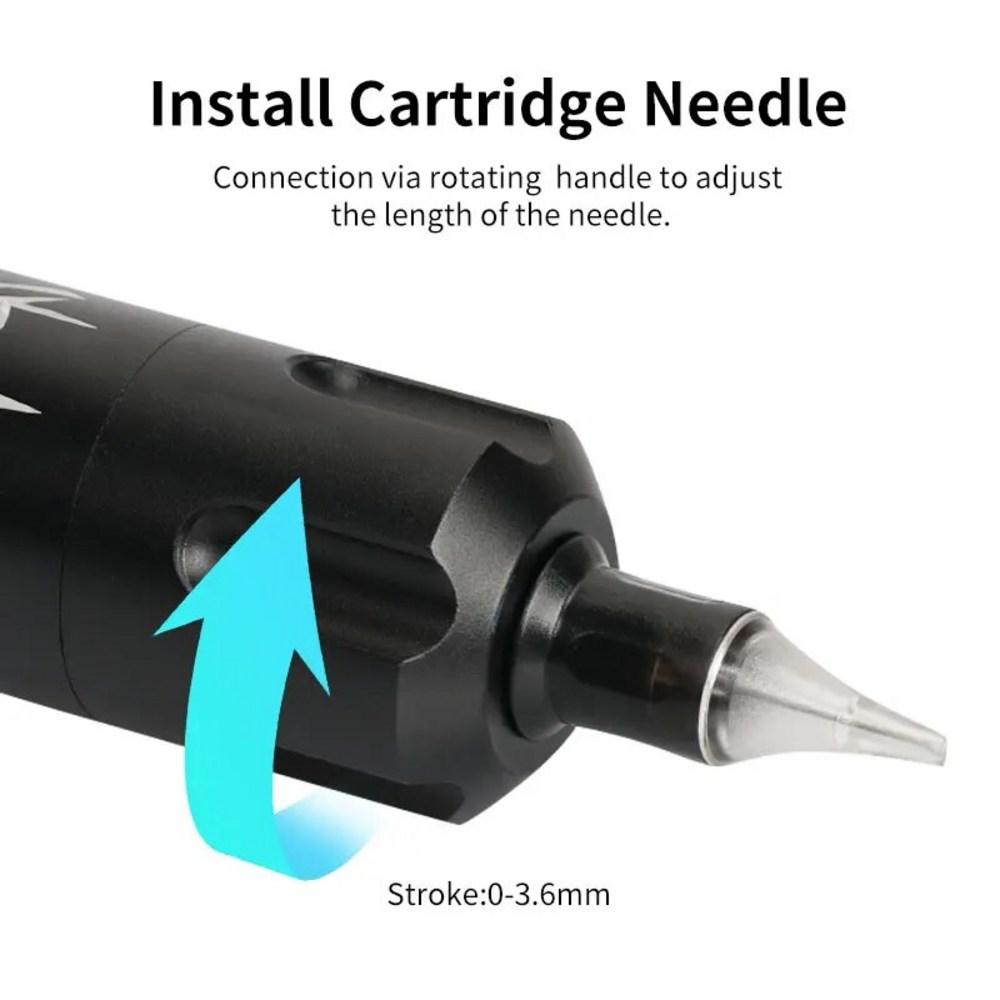 Zestaw do tatuażu Maszyna do tatuażu Bezprzewodowa w pełni obrotowa maszyna Długopis Złącze RCA Zasilacz Przenośna bateria do sztuki ciała, 1 sztuka, 7. Tylko długopis do tatuażu
