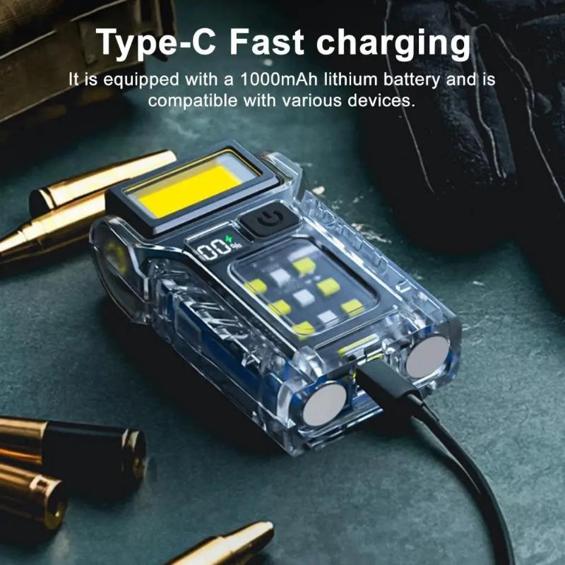 LED Hat Clip Light Rotatable Portable USB Rechargeable Mini Flashlight Lightweight Outdoor Fishing Riding Camping Headlight