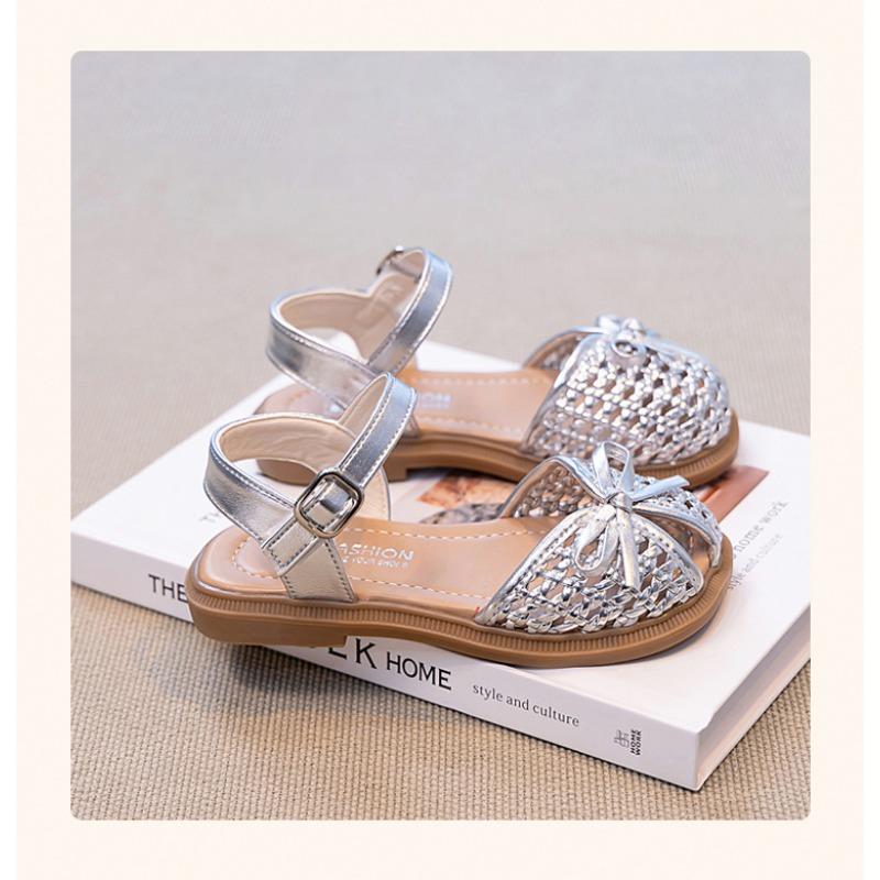 Girls Bowknot Closed Toe Soft Sole Korean Style Sweet Princess Kids Sandals