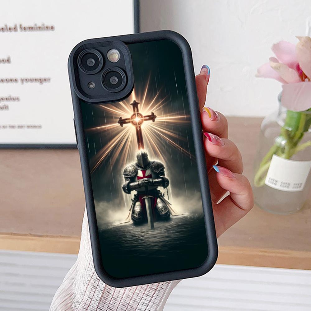 Templar Knights Mobile Phone Case for iPhone 17 16 15 14 13 12 11 Air Pro Max Plus Thicken TPU Colorful Cover Luxury Cover