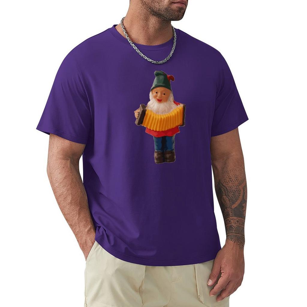 Gnome Playing The Concertina T-Shirt Oversized Graphic Tee Man T Shirt Anime Figures Anime T Shirts Mens Graphic T-Shirts