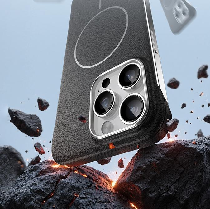 Luksusowa Tekstura Skóry Bezramkowa dla Magsafe Etui Na iPhone 16 15 Pro 14 Pro Max 13 Smukłe Wstrząsoodporne Bezprzewodowe Ładowanie Magnetyczne Etui na Telefon