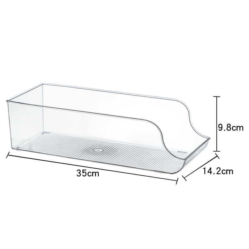 Transparent PET Storage Box for Books, Snacks, Fruits, Vegetables, and Kitchen Organization