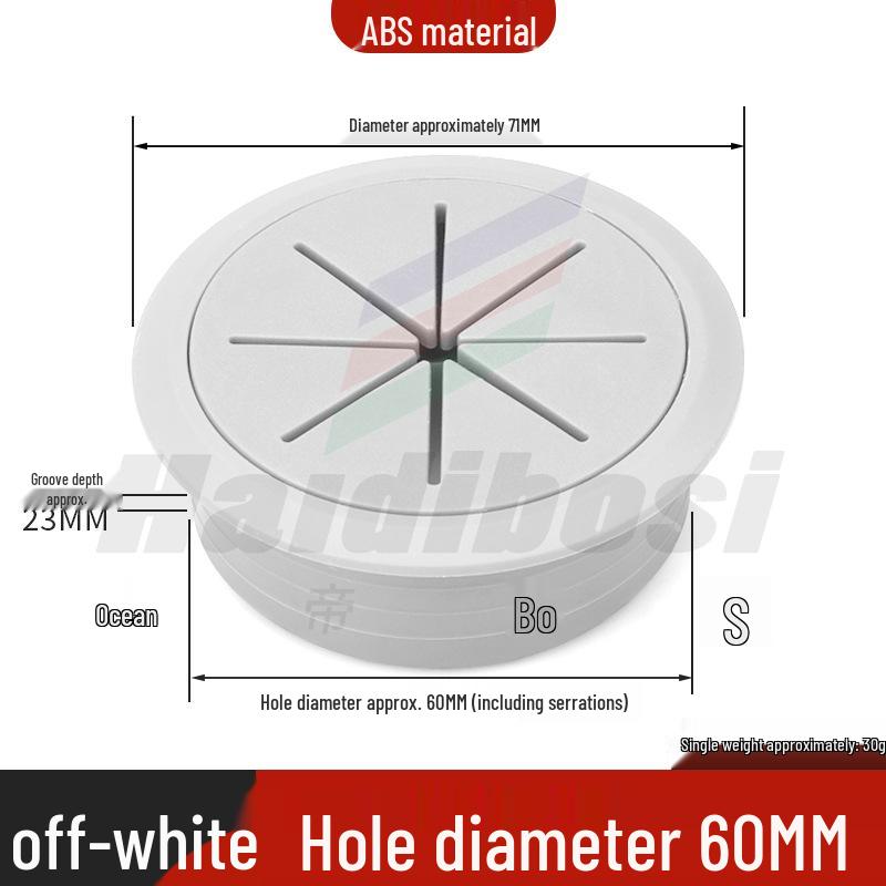 Desktop Decorative Cable Management and Sealing Cover for Desk Cable Holes