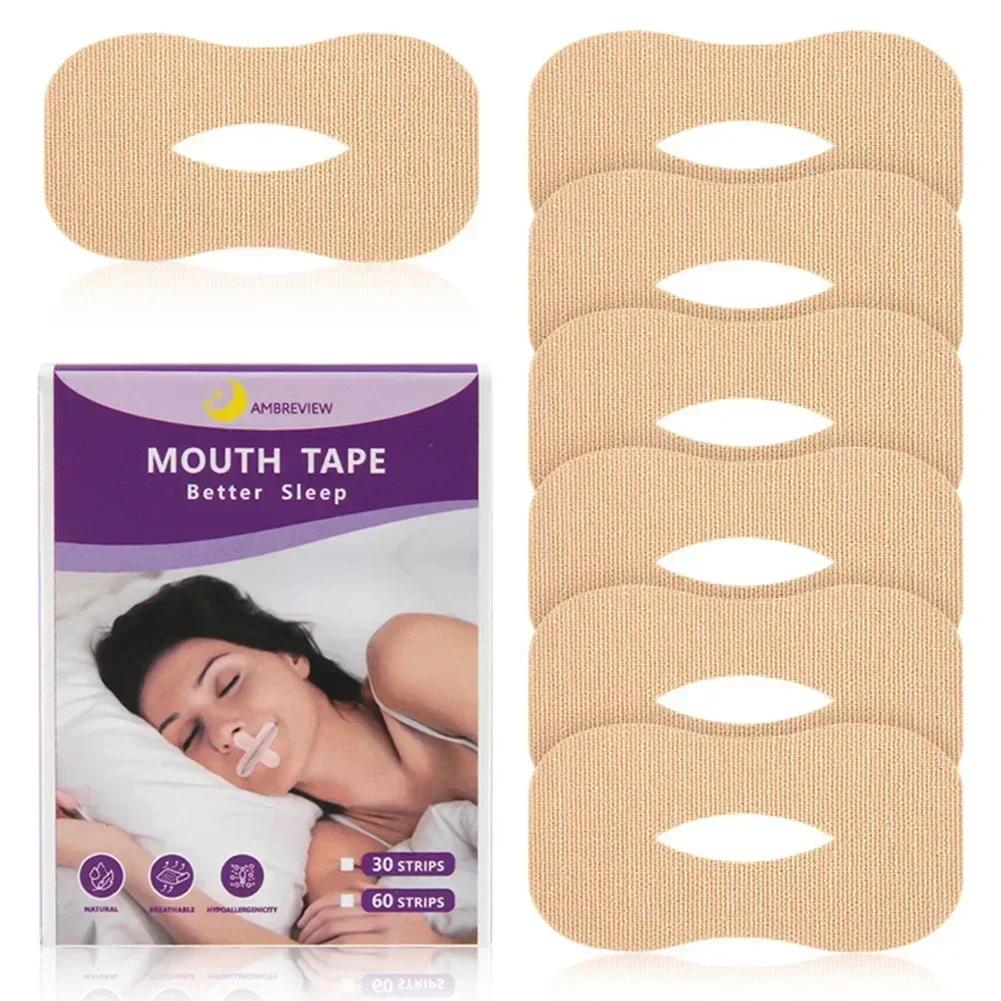 30Pcs Anti Snoring Sleep Strips Gentle Mouth Seal Tape Stop Snore Correction Sticker for Better Sleep