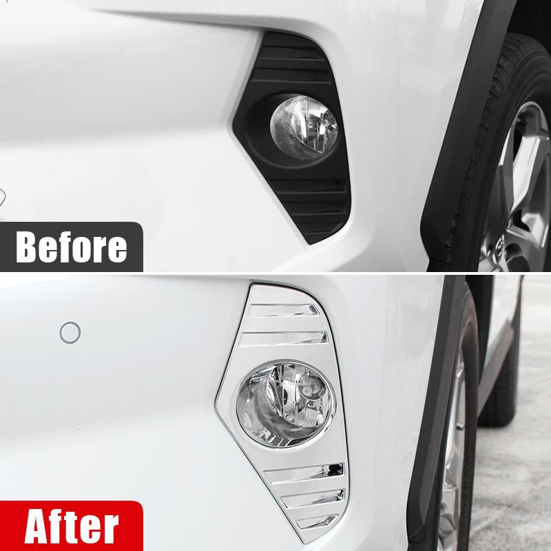 For Toyota RAV4      2024 RAV 4 XA50 Hybrid ABS Car Front Fog Lamp Trim Cover Exterior Stickers Accessories