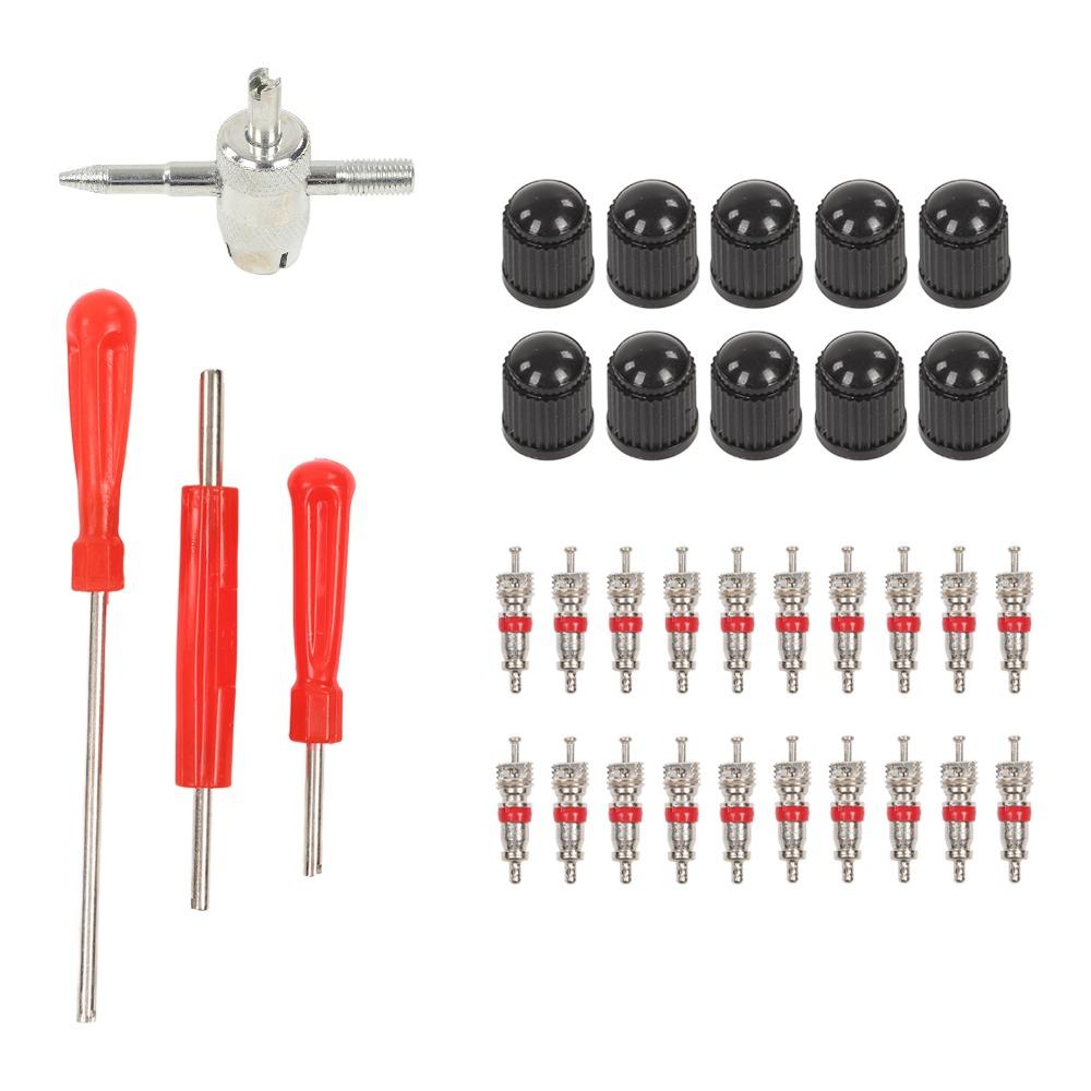 34PCS Multi-Style Wrench Valve Stem Installation Tool Tire Leak Repair & Maintenance